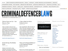 Tablet Screenshot of criminaldefenceblawg.com